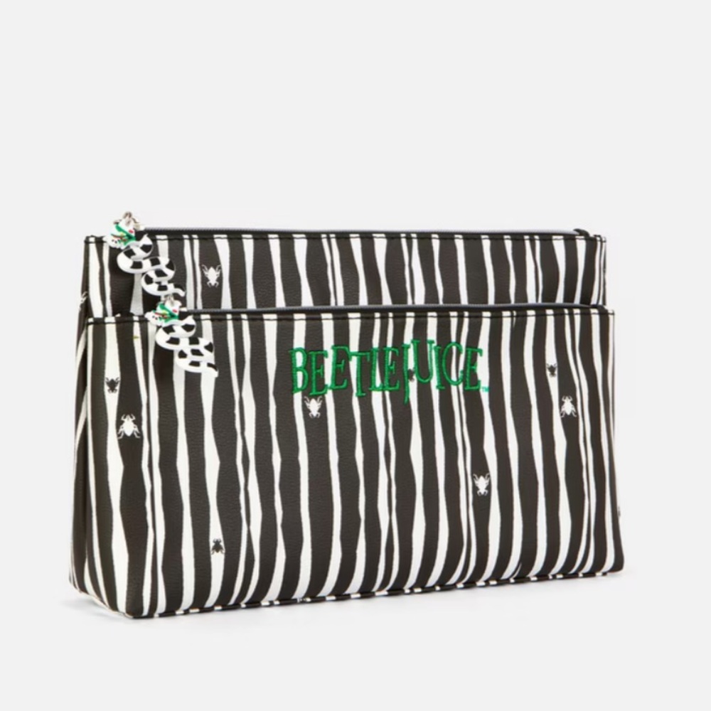 Beetlejuice makeup cosmetic bag. - Picture 2 of 8